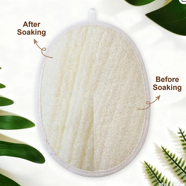 Alt view image 4 of 6 - Gentle Exfoliating Sponge for Face and Body Cleansing, Natural Luffa Body Scrubber for Shower and Bath