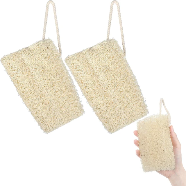 Main image of Unisex Bath Tool, Organic Exfoliating Shower Sponge for Smooth Skin, Natural Loofah Body Scrubber Set
