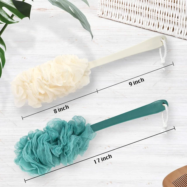 Alt view image 6 of 7 - Back Scratcher Tool for Men and Women, Soft Exfoliating Bath Sponge Brush for Shower, 2Pack Long Handle Loofah Body Scrubber
