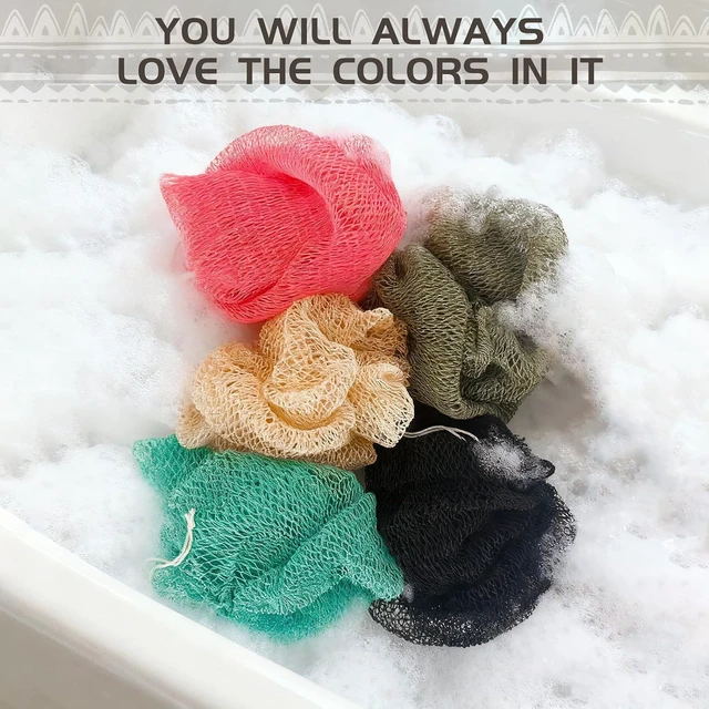 Alt view image 6 of 7 - Bathing Care Accessory, Back Cleaning Washcloth for Shower, Exfoliating Loofah Body Scrubber, Genuine African Net Sponge