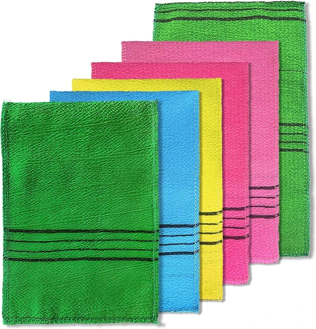 Main image of Korean Style Body Scrub Gloves Set for Gentle Dead Skin Removal and Deep Cleansing