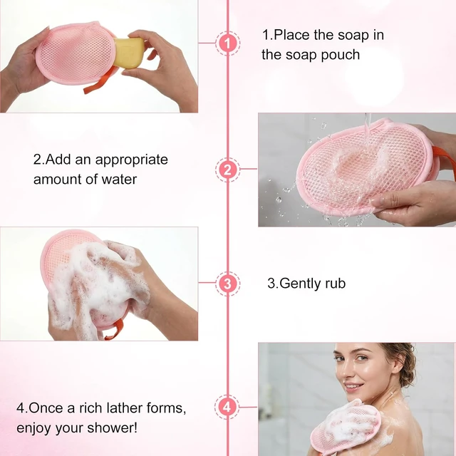 Alt view image 4 of 7 - Compact Portable Loofah with Soap Saver Bag