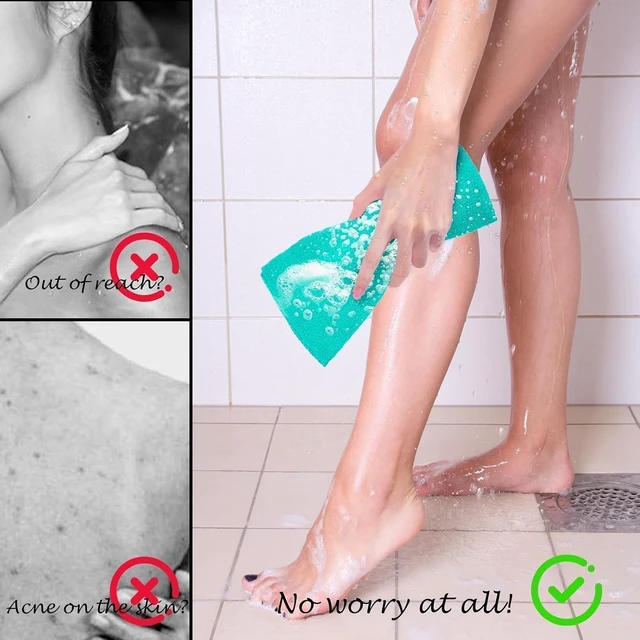 Alt view image 6 of 7 - Reusable Exfoliating Back Scrubber Washcloth
