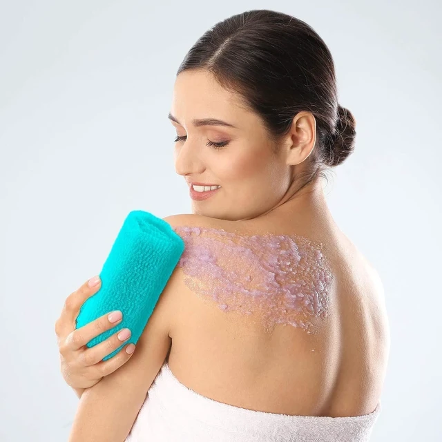 Alt view image 7 of 7 - Reusable Exfoliating Back Scrubber Washcloth