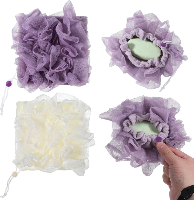 Main image of 2-Piece Dual-Use Loofah and Soap Bar Washcloth Set