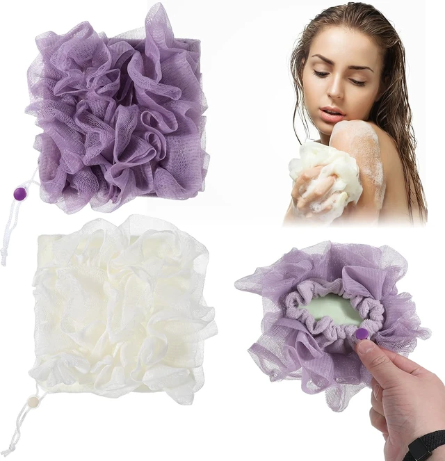Alt view image 5 of 7 - 2-Piece Dual-Use Loofah and Soap Bar Washcloth Set