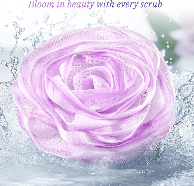 Alt view image 5 of 7 - Elegant Shower Body Scrubber Sponge for Exfoliation, Rose-Shaped Bath Loofah
