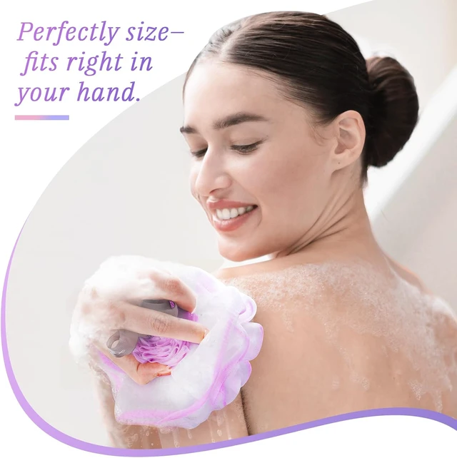 Alt view image 6 of 7 - Elegant Shower Body Scrubber Sponge for Exfoliation, Rose-Shaped Bath Loofah