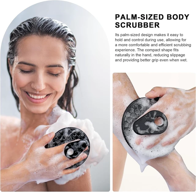 Alt view image 5 of 7 - Silicone Body Scrubber with African Net Exfoliating Sponge Case