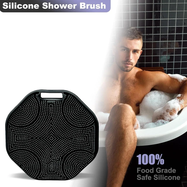 Alt view image 5 of 7 - Gentle Skin Care Tool, Eco-Friendly Shower Loofah Brushes for Men and Women, Pair of Soft Silicone Exfoliating Body Scrubbers