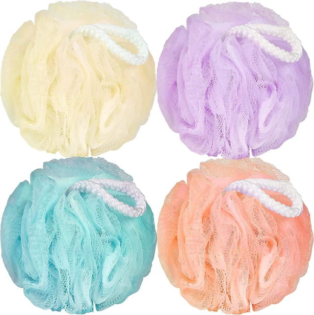 Main image of FARMOGA Mesh Bath Pouf Body Scrubber Exfoliating Shower Sponge Loofah Ball for Women and Men Bathing Accessories