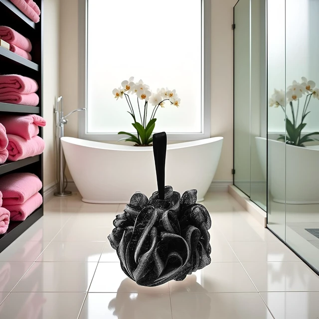 Alt view image 2 of 7 - Premium Skin-Friendly Body Scrubber Soft Loofah Mesh Bath Sponge for Shower