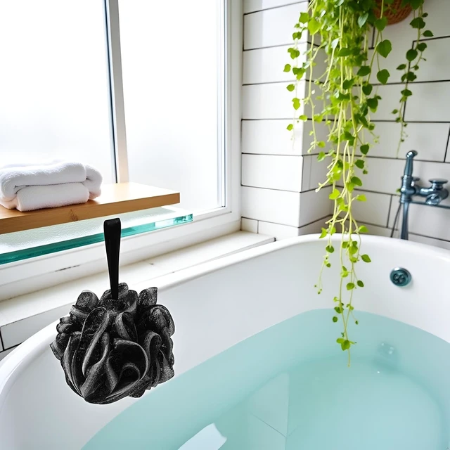 Alt view image 6 of 7 - Premium Skin-Friendly Body Scrubber Soft Loofah Mesh Bath Sponge for Shower