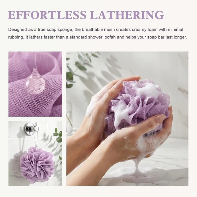 Alt view image 5 of 7 - Dual-Use Washcloth for Bathing, Bar Soap Loofah with Pocket