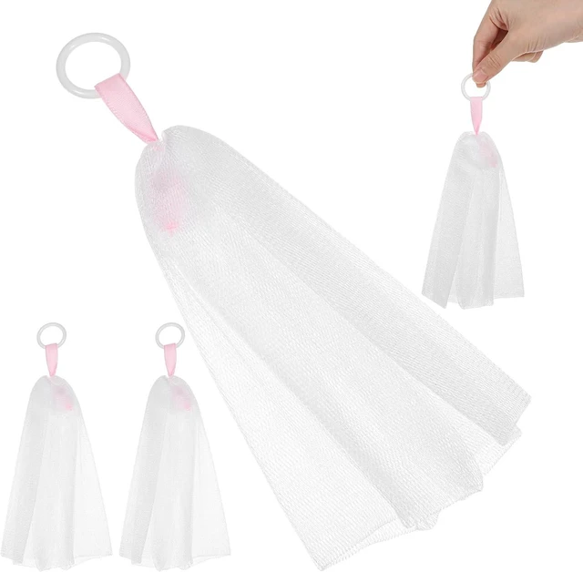 Main image of Japanese Style Bath Sponge with Exfoliating Mesh for Lathering