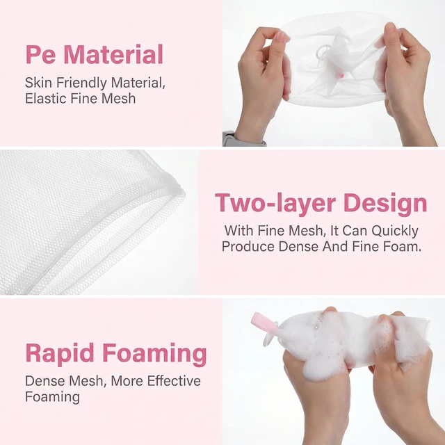 Alt view image 3 of 7 - Japanese Style Bath Sponge with Exfoliating Mesh for Lathering