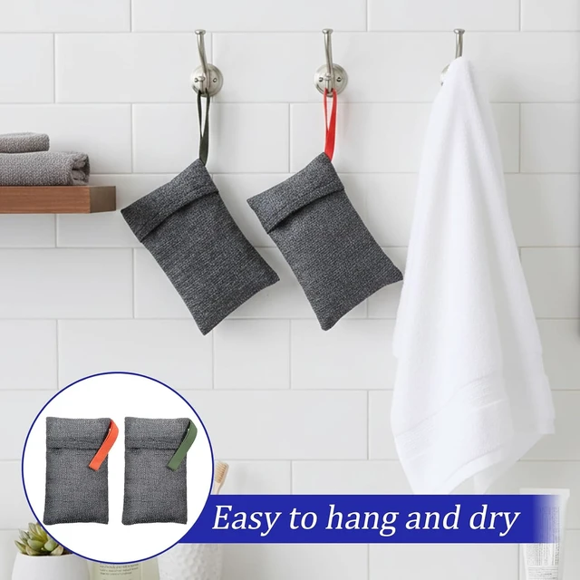 Alt view image 5 of 7 - Quick-Dry Loofah Holder for Shower & Travel, Gentle Deep Cleansing Nylon Mesh Pouches for Body Scrubbing, Exfoliating Soap Bags