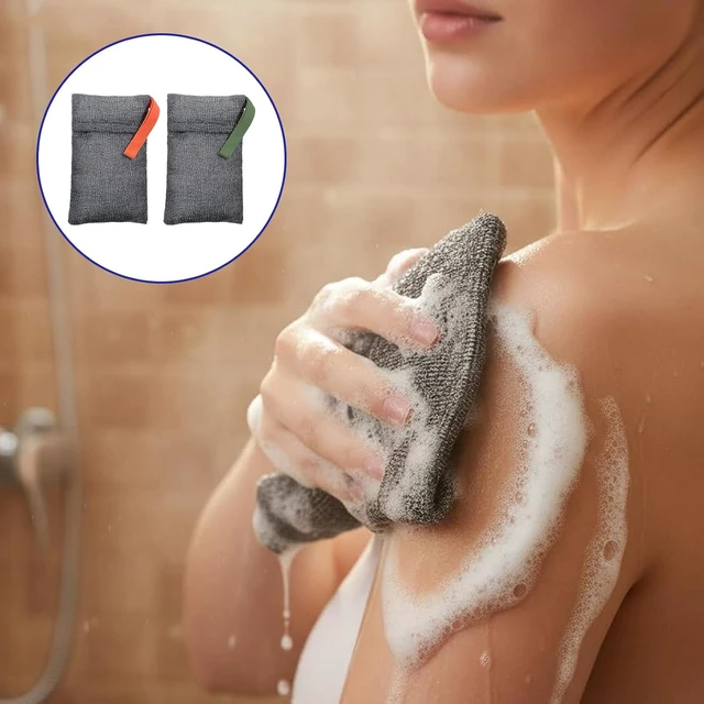 Alt view image 6 of 7 - Quick-Dry Loofah Holder for Shower & Travel, Gentle Deep Cleansing Nylon Mesh Pouches for Body Scrubbing, Exfoliating Soap Bags