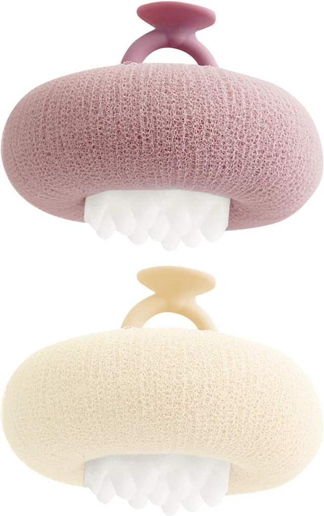 Main image of Sunflower Dual-Function Shower Sponge with Suction Cup