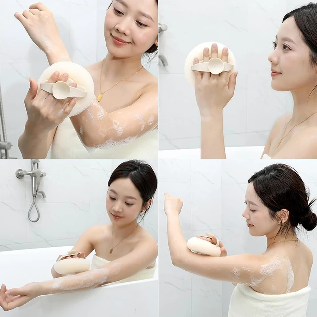 Alt view image 5 of 7 - Sunflower Dual-Function Shower Sponge with Suction Cup