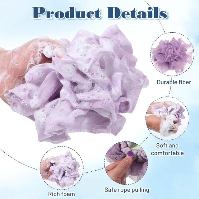 Alt view image 3 of 7 - 2-Piece Dual-Use Loofah and Soap Bar Washcloth Set