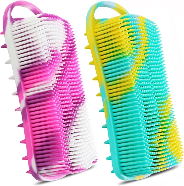 Main image of Silicone Exfoliating Body Brush Set for Shower Cleaning