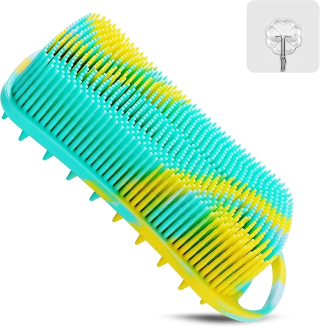 Alt view image 2 of 7 - Silicone Exfoliating Body Brush Set for Shower Cleaning