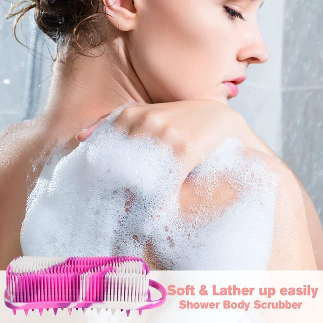 Alt view image 6 of 7 - Silicone Exfoliating Body Brush Set for Shower Cleaning