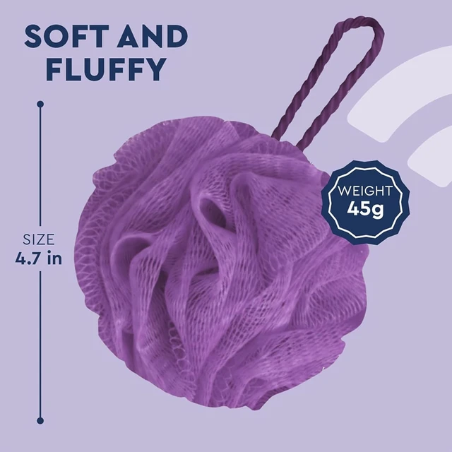 Alt view image 4 of 7 - Reusable Bath Scrubber, Small Colorful Pouf Shower Balls for Kids, Mesh Loofah Sponges