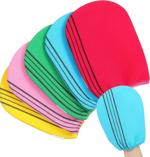 Main image of Korean Style Exfoliating Body Scrub Gloves Set Deep Cleaning Washcloths for Smooth Skin Dirt Removal