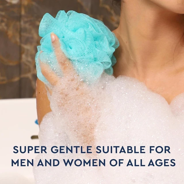 Alt view image 5 of 7 - Reusable Bath Scrubber, Small Colorful Pouf Shower Balls for Kids, Mesh Loofah Sponges