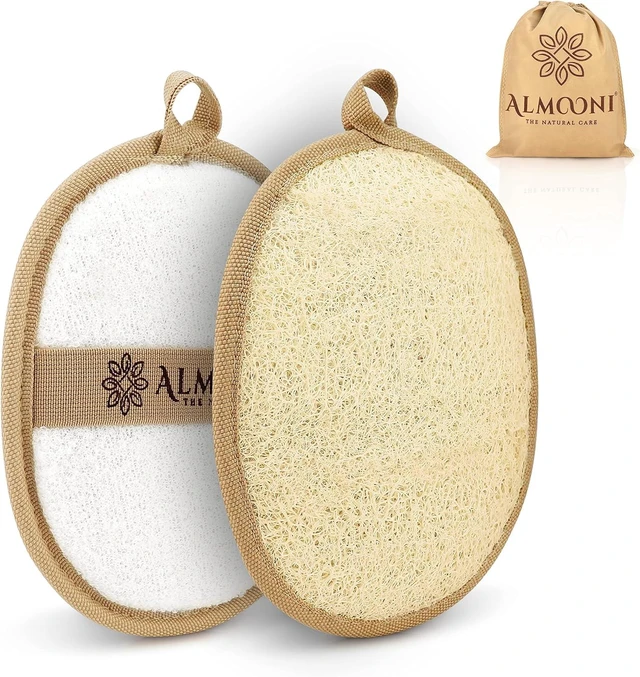 Main image of Almooni Natural Loofah Body Exfoliator Shower Sponge