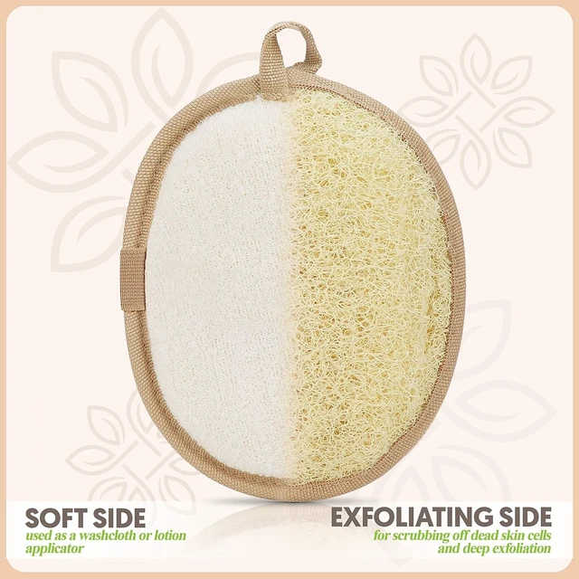 Alt view image 4 of 7 - Almooni Natural Loofah Body Exfoliator Shower Sponge