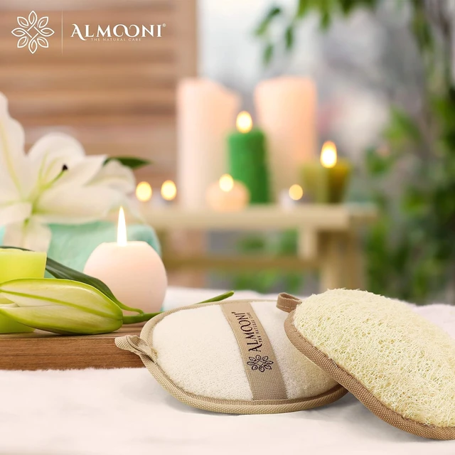Alt view image 7 of 7 - Almooni Natural Loofah Body Exfoliator Shower Sponge