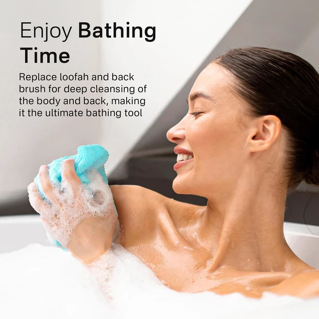 Alt view image 4 of 7 - Back Washer Net Sponge Loofah for Shower Bath, Japanese & Korean Exfoliating Body Scrubber