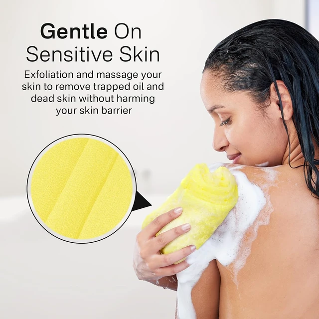 Alt view image 5 of 7 - Back Washer Net Sponge Loofah for Shower Bath, Japanese & Korean Exfoliating Body Scrubber