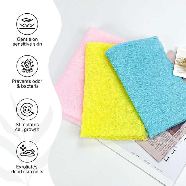 Alt view image 6 of 7 - Back Washer Net Sponge Loofah for Shower Bath, Japanese & Korean Exfoliating Body Scrubber