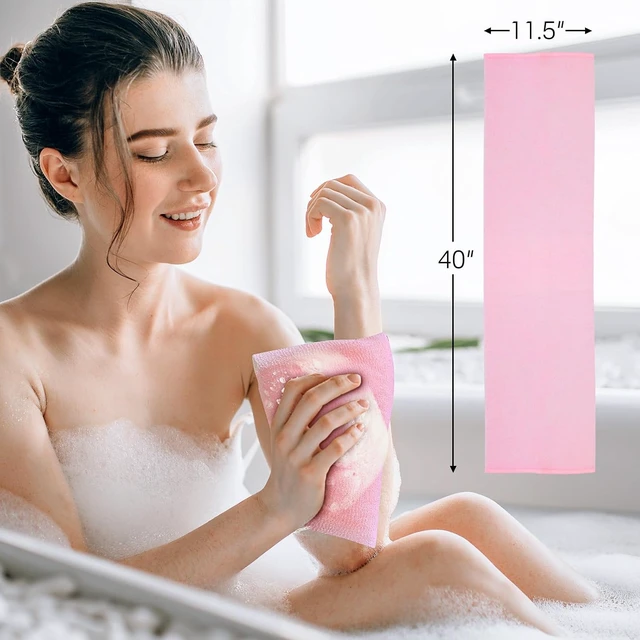 Alt view image 7 of 7 - Back Washer Net Sponge Loofah for Shower Bath, Japanese & Korean Exfoliating Body Scrubber