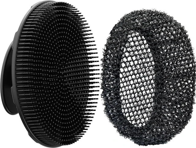 Main image of Silicone Body Scrubber with Exfoliating Mesh Loofah Sponge Net Case