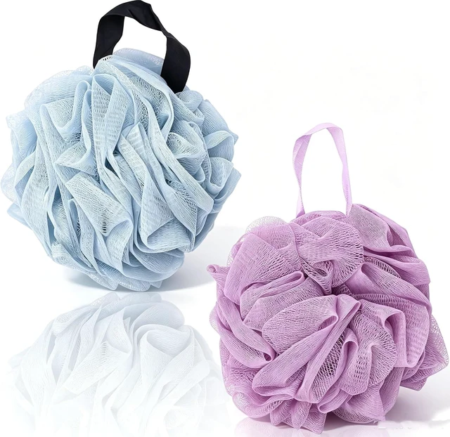 Main image of Dual Pack Natural Loofah Exfoliating Bath Scrubber for Body