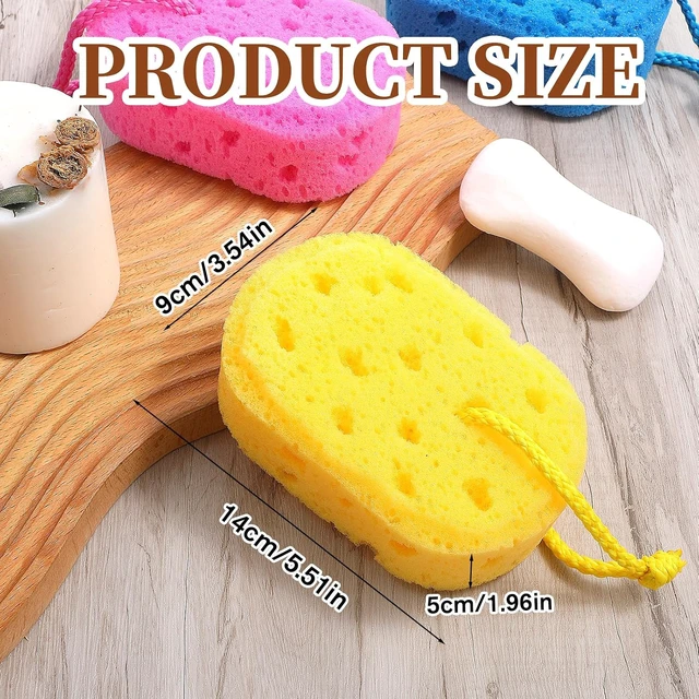Alt view image 2 of 7 - Reusable Body Sponges for Women Men Washing Scrubber, Shower Pouf Cleaning Loofahs Sponges for Bodys, Exfoliating Bath Sponge, Sponge Loofah Body Scrubber