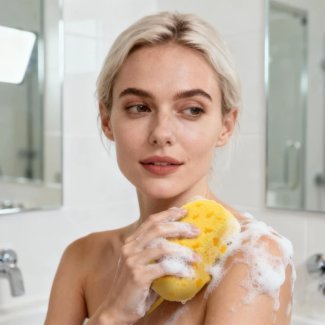 Alt view image 7 of 7 - Reusable Body Sponges for Women Men Washing Scrubber, Shower Pouf Cleaning Loofahs Sponges for Bodys, Exfoliating Bath Sponge, Sponge Loofah Body Scrubber