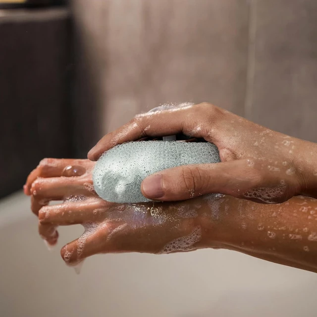 Alt view image 6 of 7 - 2Pcs Bath Mesh Sponge Ball Brush with Suction Cup for Clean Body Exfoliation