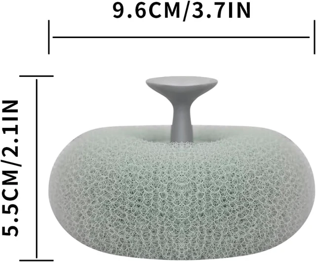 Alt view image 5 of 7 - 2Pcs Bath Mesh Sponge Ball Brush with Suction Cup for Clean Body Exfoliation