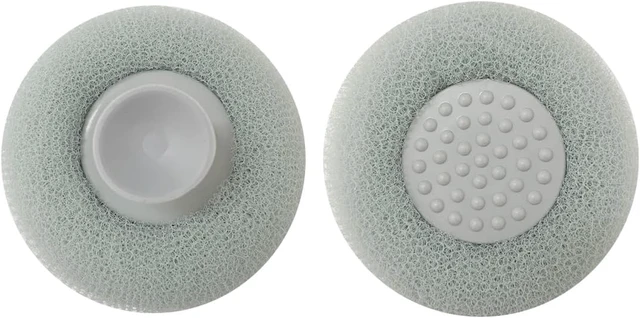 Alt view image 7 of 7 - 2Pcs Bath Mesh Sponge Ball Brush with Suction Cup for Clean Body Exfoliation