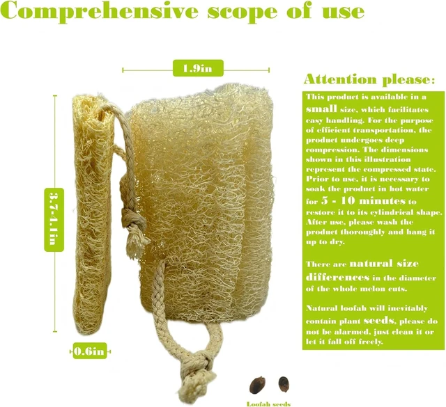 Alt view image 7 of 7 - Organic Luffa Sponge Kitchen Dish Brush Plant Fiber Scrubber Body Exfoliator Face Washcloth for Home Cleaning