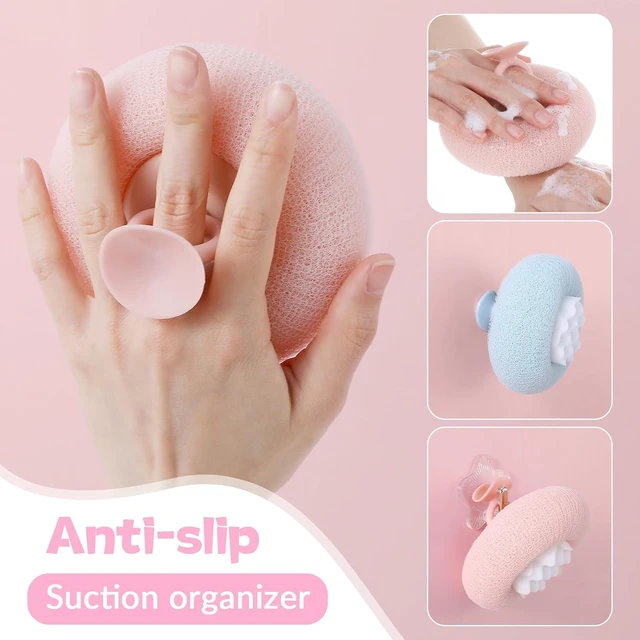 Alt view image 3 of 7 - Soft Sunflower Suction Cup Bath Ball Body Scrubber