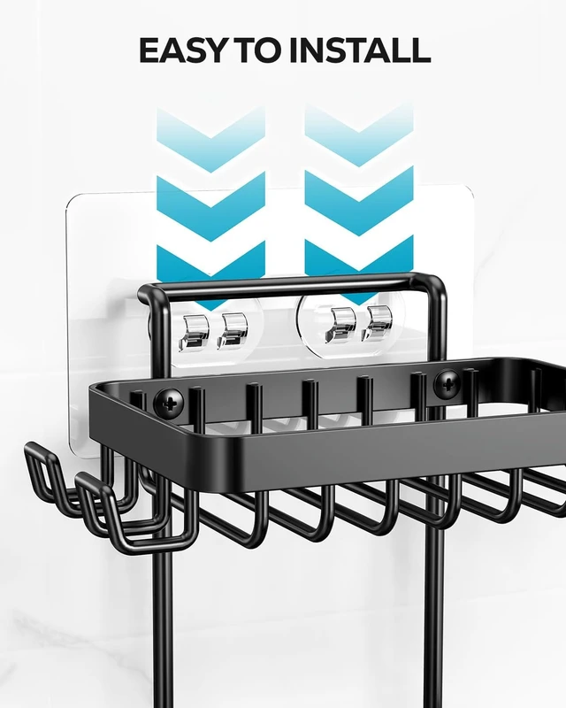 Alt view image 7 of 7 - Self-Adhesive Shower Bar Soap Rack, Wall-Mounted Soap Dish