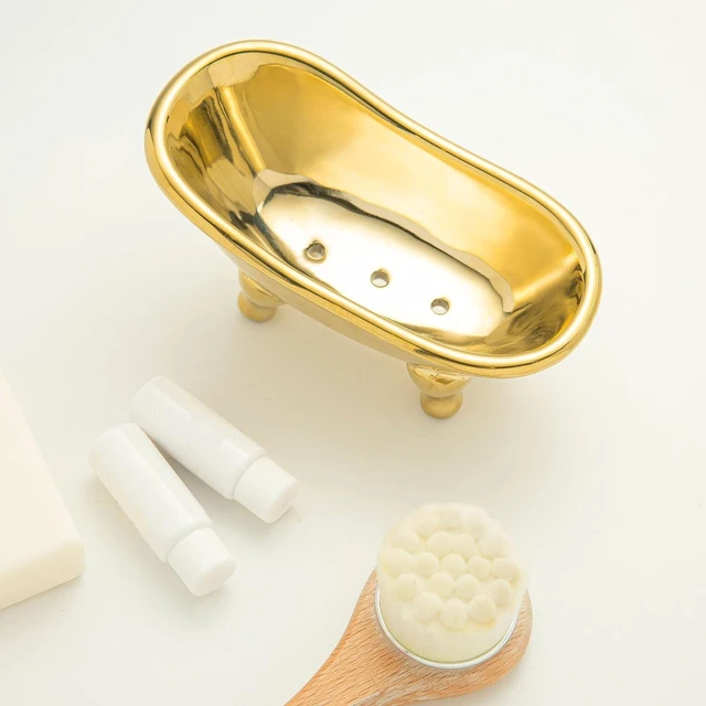 Alt view image 2 of 7 - Decorative Ceramic Mini Clawfoot Bathtub Soap Dish for Bathroom