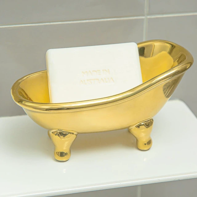 Alt view image 3 of 7 - Decorative Ceramic Mini Clawfoot Bathtub Soap Dish for Bathroom